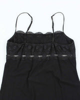 Vintage Y2k 00s Eberjey Black Slip Dress - S