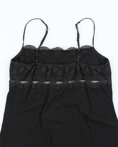 Vintage Y2k 00s Eberjey Black Slip Dress - S