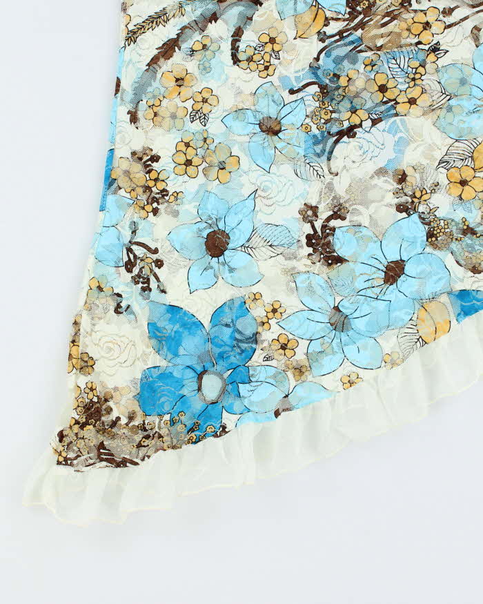 Vintage Y2k 00s Floral Lace Slip Dress - S