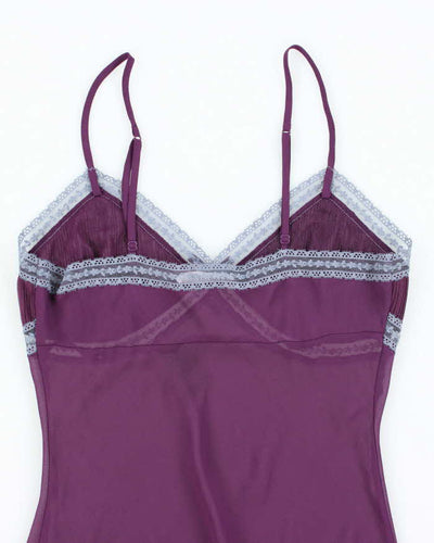 Vintage Y2k 00s La Vie En Rose Mesh Slip Dress - S