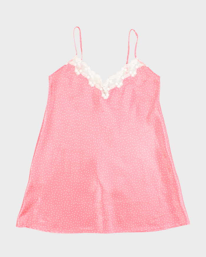 Vintage 90s Jessica Polka Dot Slip Dress - L