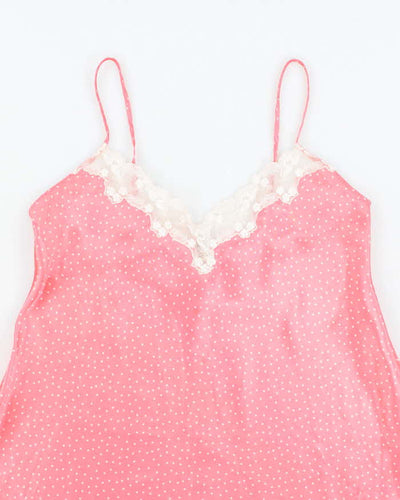 Vintage 90s Jessica Polka Dot Slip Dress - L