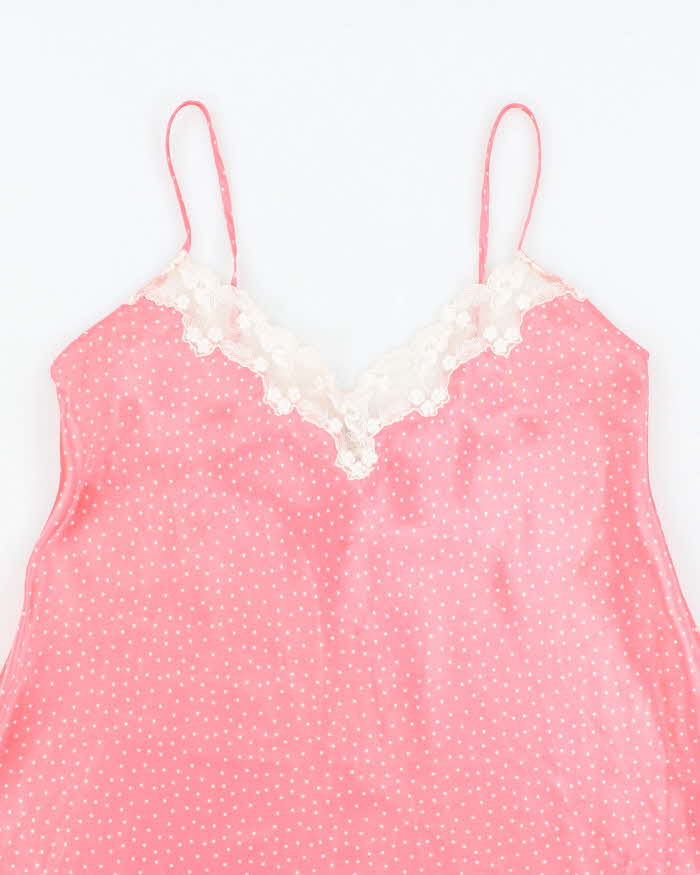 Vintage 90s Jessica Polka Dot Slip Dress - L