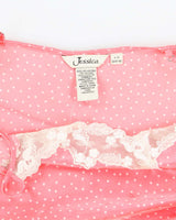Vintage 90s Jessica Polka Dot Slip Dress - L