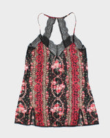 Vintage Y2k 00s In Bloom Mesh Slip Dress - M