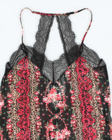 Vintage Y2k 00s In Bloom Mesh Slip Dress - M