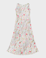 Vintage 90s Le Chateau Floral Satin Dress - M