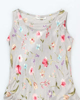 Vintage 90s Le Chateau Floral Satin Dress - M