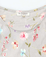 Vintage 90s Le Chateau Floral Satin Dress - M