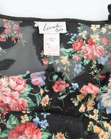 Vintage 90s Linda Bis Sheer Floral Slip Dress- M