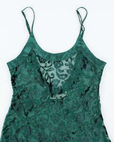 Vintage 90s Versailles Mesh Velvet Slip Dress - M
