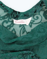 Vintage 90s Versailles Mesh Velvet Slip Dress - M