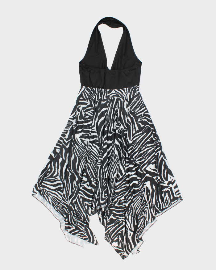 Vintage Y2k 00s Bebe Handkerchief Hem Halter Neck Dress - S