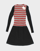 Deadstock Vintage 70s Audrey Long Sleeve Knit Dress - XS