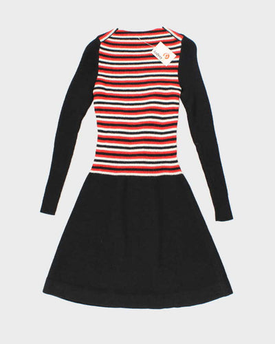 Deadstock Vintage 70s Audrey Long Sleeve Knit Dress - XS