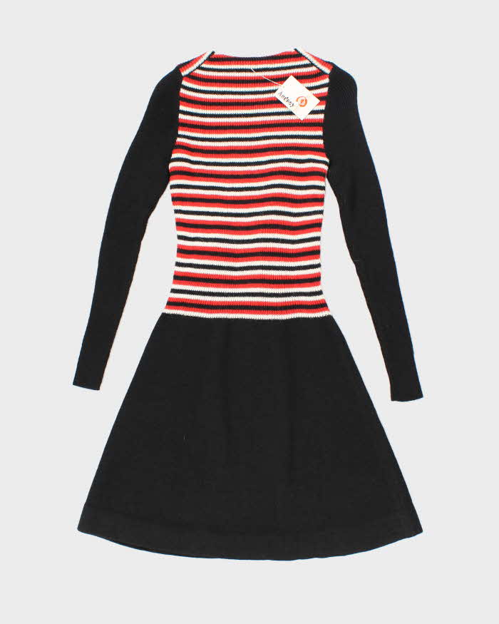 Deadstock Vintage 70s Audrey Long Sleeve Knit Dress - XS