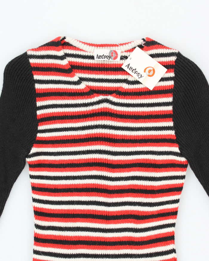 Deadstock Vintage 70s Audrey Long Sleeve Knit Dress - XS