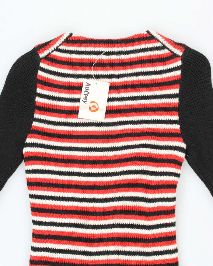 Deadstock Vintage 70s Audrey Long Sleeve Knit Dress - XS