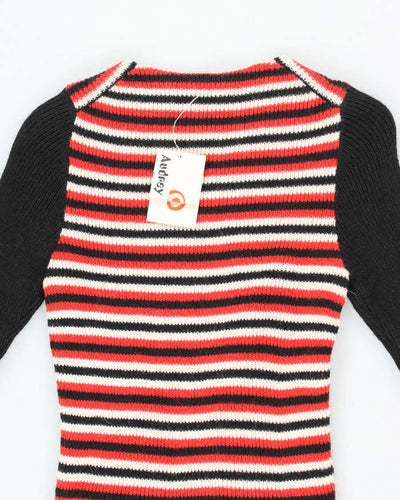 Deadstock Vintage 70s Audrey Long Sleeve Knit Dress - XS