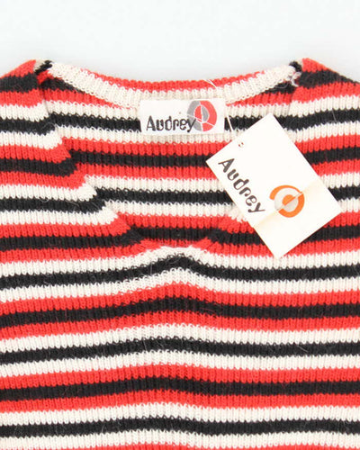 Deadstock Vintage 70s Audrey Long Sleeve Knit Dress - XS