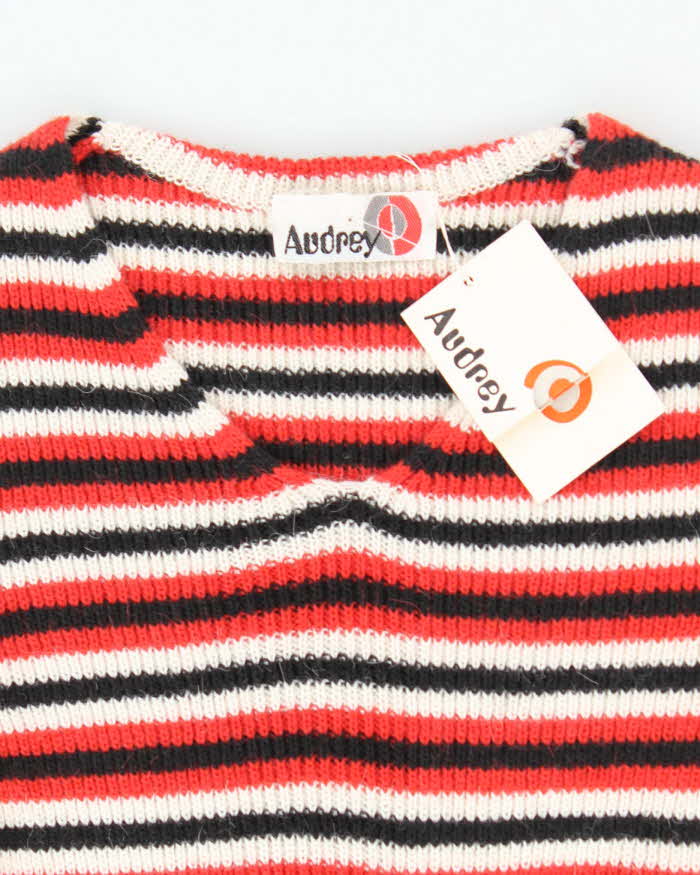 Deadstock Vintage 70s Audrey Long Sleeve Knit Dress - XS