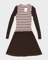 Deadstock Vintage 70s Audrey Long Sleeve Knit Dress - XS