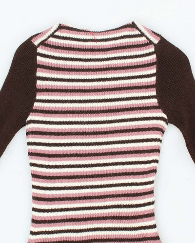 Deadstock Vintage 70s Audrey Long Sleeve Knit Dress - XS