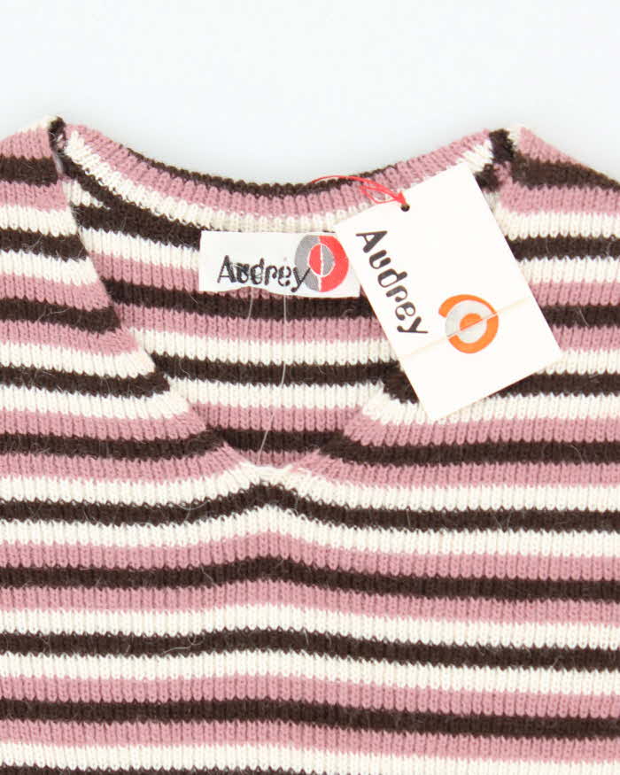 Deadstock Vintage 70s Audrey Long Sleeve Knit Dress - XS