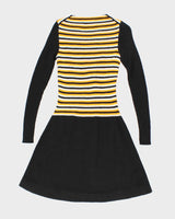 Vintage 70s Audrey Long Sleeve Knit Dress - XS