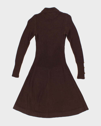 Deadstock Vintage 70s Audrey Long Sleeve Knit Dress - XS
