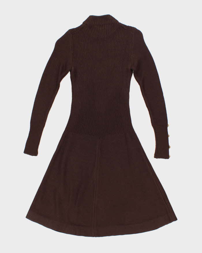 Deadstock Vintage 70s Audrey Long Sleeve Knit Dress - XS
