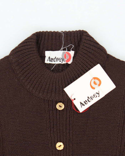 Deadstock Vintage 70s Audrey Long Sleeve Knit Dress - XS