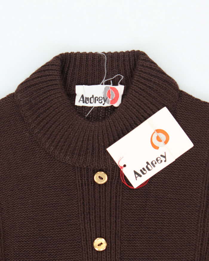 Deadstock Vintage 70s Audrey Long Sleeve Knit Dress - XS
