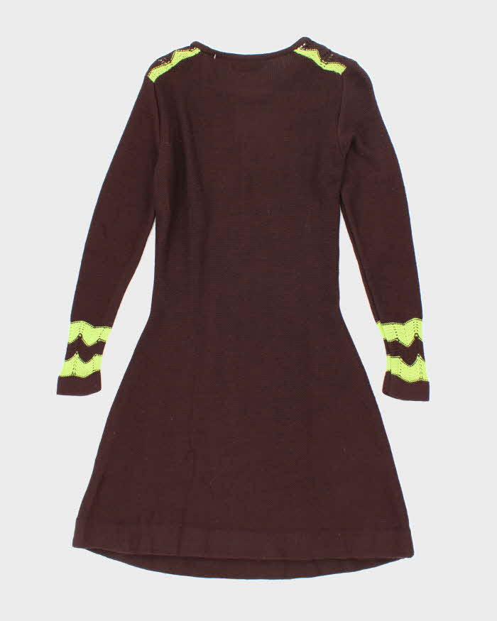 Deadstock Vintage 70s Audrey Long Sleeve Knit Dress - S