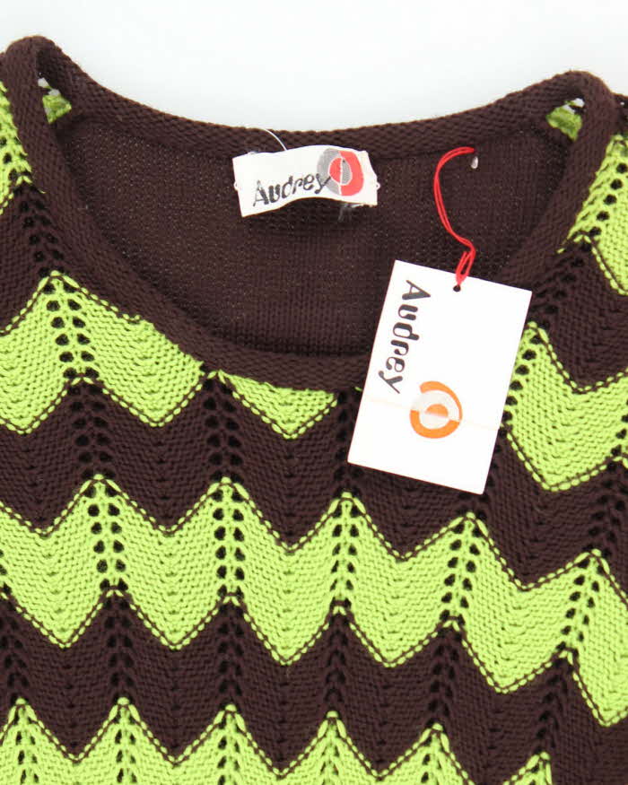 Deadstock Vintage 70s Audrey Long Sleeve Knit Dress - S