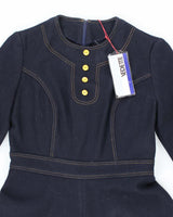 Deadstock Vintage 70s Vedette Long Sleeve Dress - S