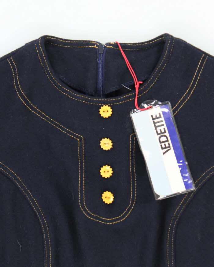 Deadstock Vintage 70s Vedette Long Sleeve Dress - S
