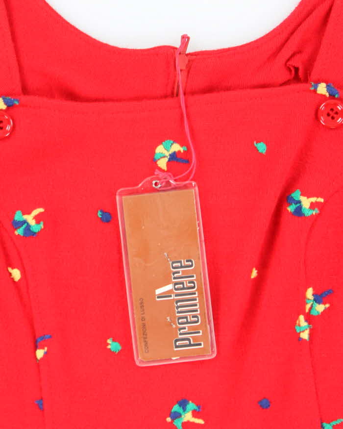 Deadstock Vintage 70s Premiere Pinafore Dress - XS