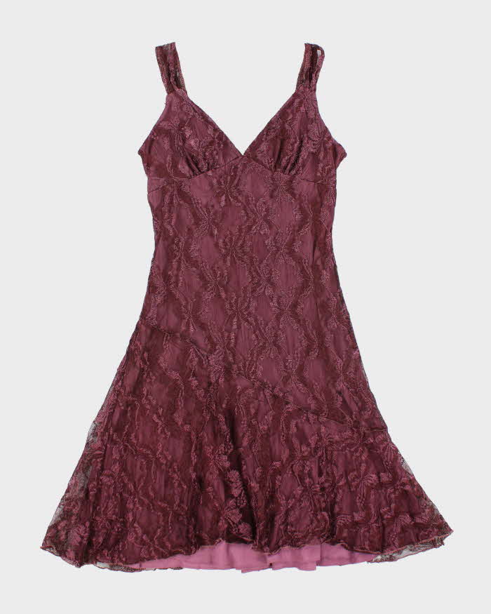 Vintage Y2k 00s Ruby Rox Purple Lace Dress - S