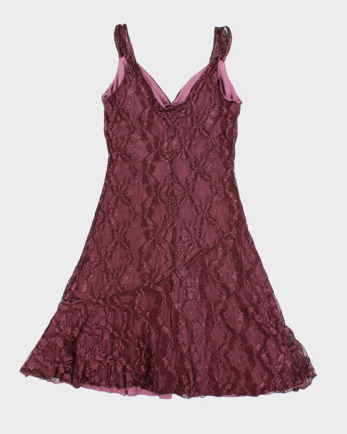 Vintage Y2k 00s Ruby Rox Purple Lace Dress - S