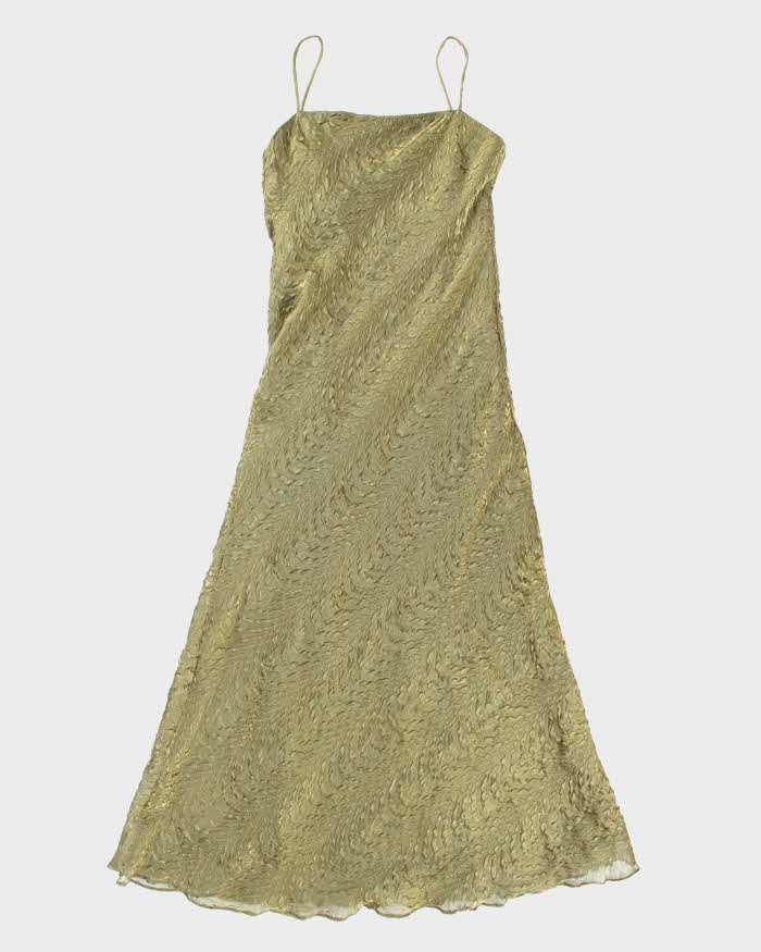 Vintage 90s City Crinkle Iridescent Dress - M