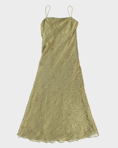 Vintage 90s City Crinkle Iridescent Dress - M