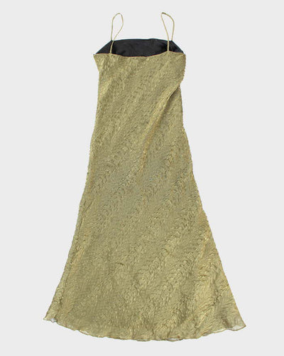 Vintage 90s City Crinkle Iridescent Dress - M