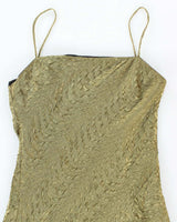 Vintage 90s City Crinkle Iridescent Dress - M