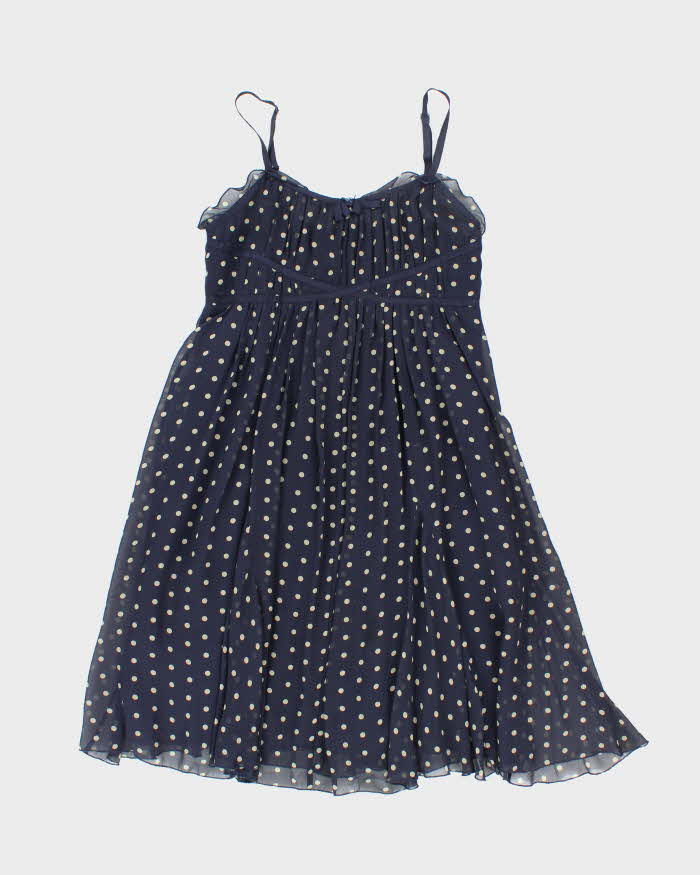 Vintage Y2k 00s Internal Connection Silk Polka Dot Dress - S