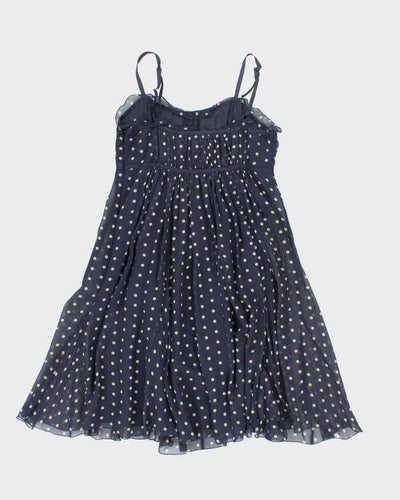 Vintage Y2k 00s Internal Connection Silk Polka Dot Dress - S