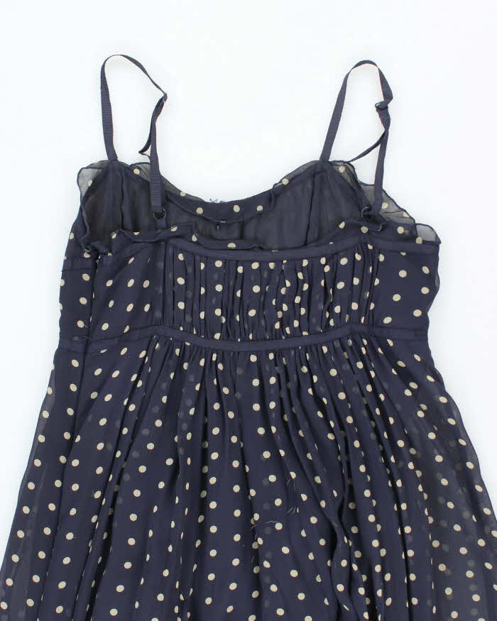 Vintage Y2k 00s Internal Connection Silk Polka Dot Dress - S