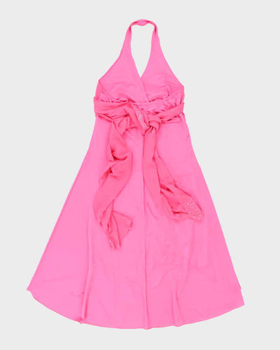 Vintage Y2k 00s Comoda Halter Neck Dress - S