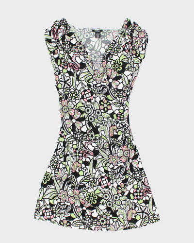 Vintage Y2k 00s Boo Mackie Floral Dress - M