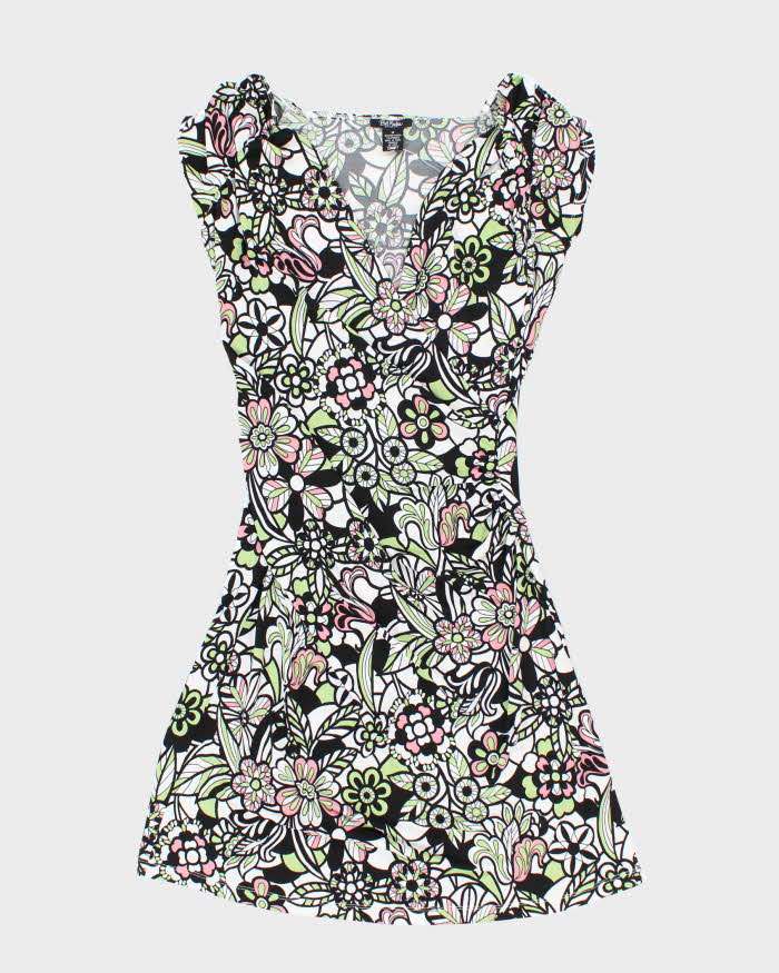 Vintage Y2k 00s Boo Mackie Floral Dress - M